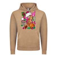 Vintage Coffee Pink Christmas Breast Cancer Ribbon Basketball Vintage Hoodie - BundleAndBundleShop
