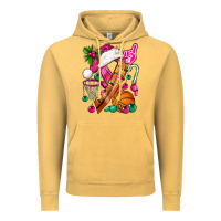 Vintage Mustard Pink Christmas Breast Cancer Ribbon Basketball Vintage Hoodie - BundleAndBundleShop