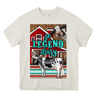 Cream Western So Legend Dairy Holstein Cow Heavy Core Tee - LillyAllenDesigns