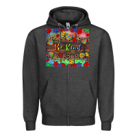 Charcoal Heather Be kind Zipper Hoodie - CowGirlArtShop