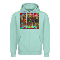 Seafoam Be kind Zipper Hoodie - CowGirlArtShop