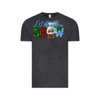 Vintage Black let it snow Vintage Tee - BundleAndBundleShop