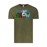 Vintage Olive let it snow Vintage Tee - BundleAndBundleShop