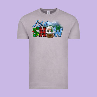 Let It Snow Vintage Tee Designed By Bundleandbundleshop