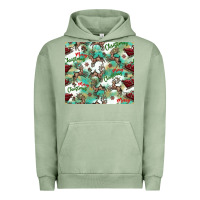 Pigment Oil Green christmas magic pattern Urban Hoodie - CowhideDigitalArt
