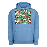 Pigment Pebble Blue christmas magic pattern Urban Hoodie - CowhideDigitalArt