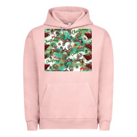 Pigment Salmon christmas magic pattern Urban Hoodie - CowhideDigitalArt
