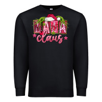 Black Pink Christmas Mama Claus Premium Sweatshirt - FaDigitalArtStudio