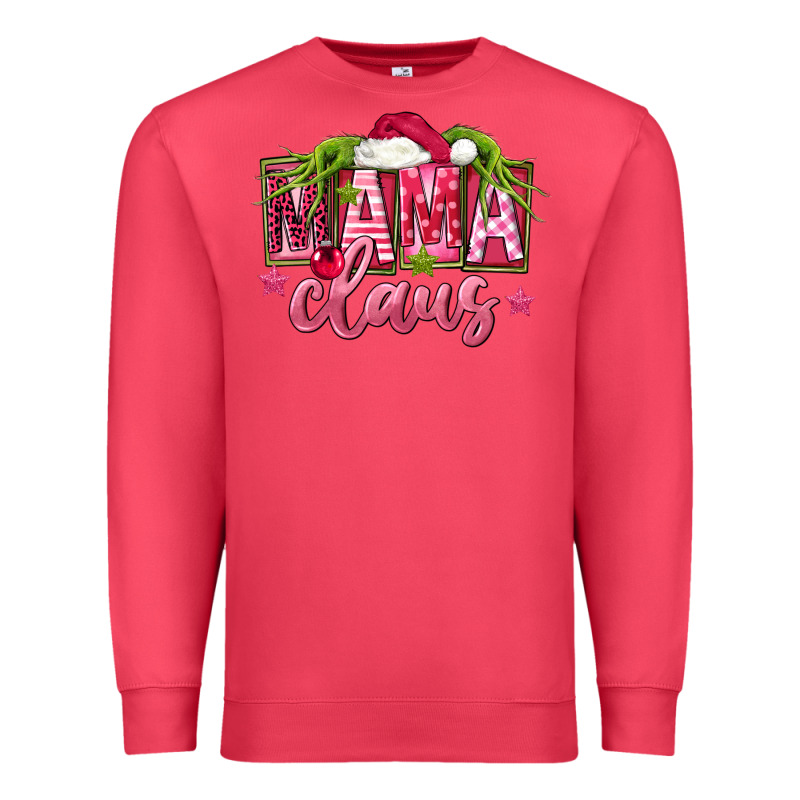 Pink Christmas Mama Claus Premium Sweatshirt by FaDigitalArtStudio | Teevron