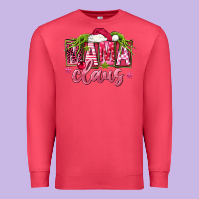 Pink Christmas Mama Claus Premium Sweatshirt Designed By Fadigitalartstudio
