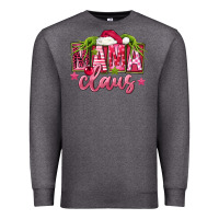 Charcoal Heather Pink Christmas Mama Claus Premium Sweatshirt - FaDigitalArtStudio