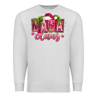 Dove Grey Pink Christmas Mama Claus Premium Sweatshirt - FaDigitalArtStudio