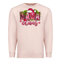 Pale Pink Pink Christmas Mama Claus Premium Sweatshirt - FaDigitalArtStudio