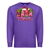 Purple Pink Christmas Mama Claus Premium Sweatshirt - FaDigitalArtStudio