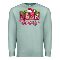 Seafoam Pink Christmas Mama Claus Premium Sweatshirt - FaDigitalArtStudio