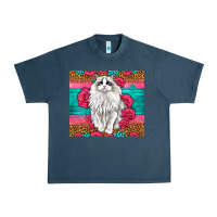 Midnight Navy Western Ragdoll Cat Urban Heavy Tee - LillyAllenDesigns