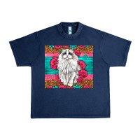 Navy Western Ragdoll Cat Urban Heavy Tee - LillyAllenDesigns