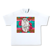 White Western Ragdoll Cat Urban Heavy Tee - LillyAllenDesigns