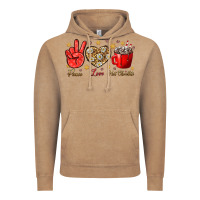 Vintage Coffee Peace Love Hot Chocolate Vintage Hoodie - BundleAndBundleShop
