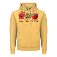 Vintage Mustard Peace Love Hot Chocolate Vintage Hoodie - BundleAndBundleShop