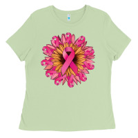 Matcha cancer ribbon sunflower Ladies Tee - NancyCooperArtShop