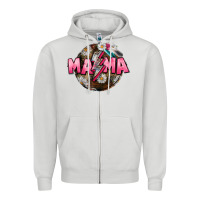 Dove Grey Mama lightning bolt Mother's Day Zipper Hoodie - CowGirlArtShop