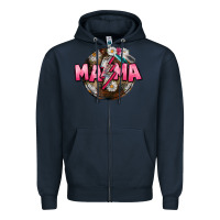 Navy Mama lightning bolt Mother's Day Zipper Hoodie - CowGirlArtShop