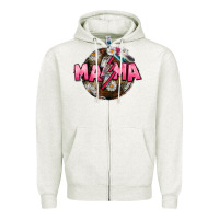 Oatmeal Heather Mama lightning bolt Mother's Day Zipper Hoodie - CowGirlArtShop