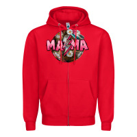 Red Mama lightning bolt Mother's Day Zipper Hoodie - CowGirlArtShop