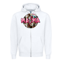 White Mama lightning bolt Mother's Day Zipper Hoodie - CowGirlArtShop