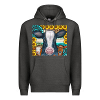 Charcoal Heather Cows Gemstone Sunflowers Tumbler Premium Hoodie - CowCowDesign