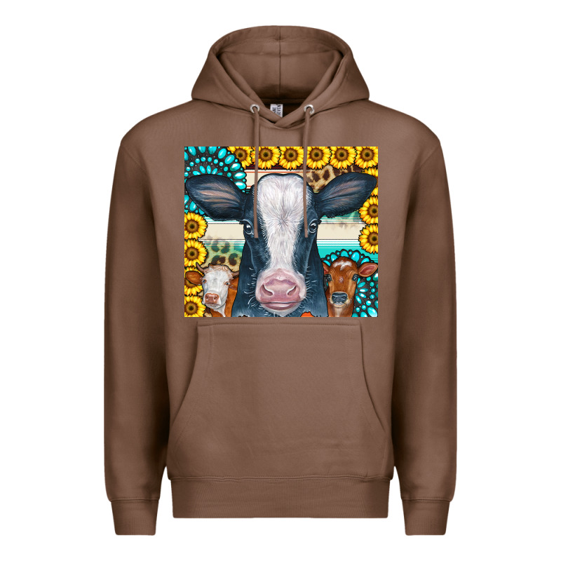 Cows Gemstone Sunflowers Tumbler Premium Hoodie by CowCowDesign | Teevron