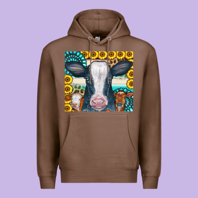 Cows Gemstone Sunflowers Tumbler Premium Hoodie Designed By Cowcowdesign