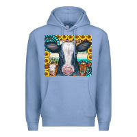 Colony Blue Cows Gemstone Sunflowers Tumbler Premium Hoodie - CowCowDesign