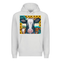 Dove Grey Cows Gemstone Sunflowers Tumbler Premium Hoodie - CowCowDesign