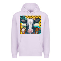 Lilac Cows Gemstone Sunflowers Tumbler Premium Hoodie - CowCowDesign