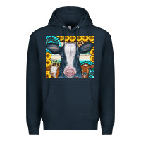 Navy Cows Gemstone Sunflowers Tumbler Premium Hoodie - CowCowDesign