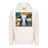 Pale Pink Cows Gemstone Sunflowers Tumbler Premium Hoodie - CowCowDesign