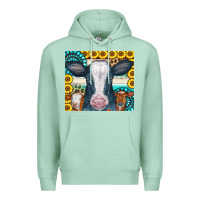Seafoam Cows Gemstone Sunflowers Tumbler Premium Hoodie - CowCowDesign