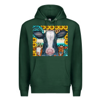 Sports Green Cows Gemstone Sunflowers Tumbler Premium Hoodie - CowCowDesign