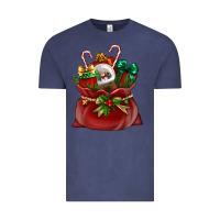 Vintage Denim christmas santa claus bag Vintage Tee - BundleAndBundleShop