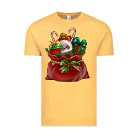 Vintage Mustard christmas santa claus bag Vintage Tee - BundleAndBundleShop