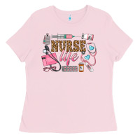 Bubblegum Pink Western Nurse Life Ladies Tee - LillyAllenDesigns