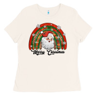 Bone merry christmas santa rainbow Ladies Tee - Jasminsmagicworld