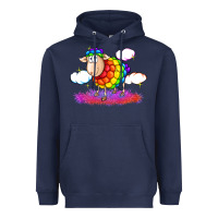 Navy rainbow sheep pride Heavyweight Hoodie - FaDigitalArtStudio