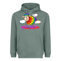 Sage rainbow sheep pride Heavyweight Hoodie - FaDigitalArtStudio