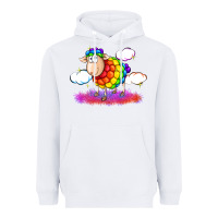 White rainbow sheep pride Heavyweight Hoodie - FaDigitalArtStudio