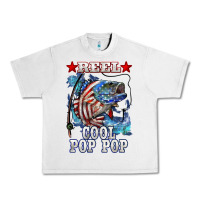 Reel Cool Pop Pop American Flag Bass Urban Heavy Tee | Teevron