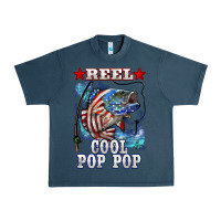 Midnight Navy reel cool pop pop american flag bass Urban Heavy Tee - LillyAllenDesigns