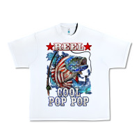 White reel cool pop pop american flag bass Urban Heavy Tee - LillyAllenDesigns
